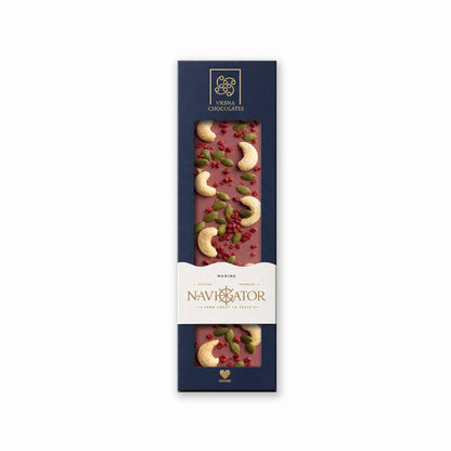 Navigator Marine | Ruby Chocolate with Cashews, Raspberries and Pumpkin Seeds